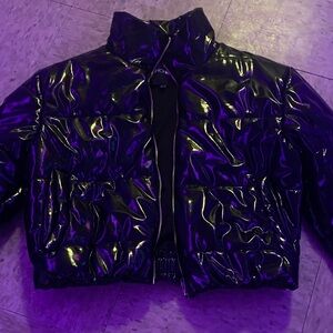 Fashion Nova Black and Purple Jacket